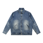 Shophoodie Vintage Wash Zip Up Denim Jacket