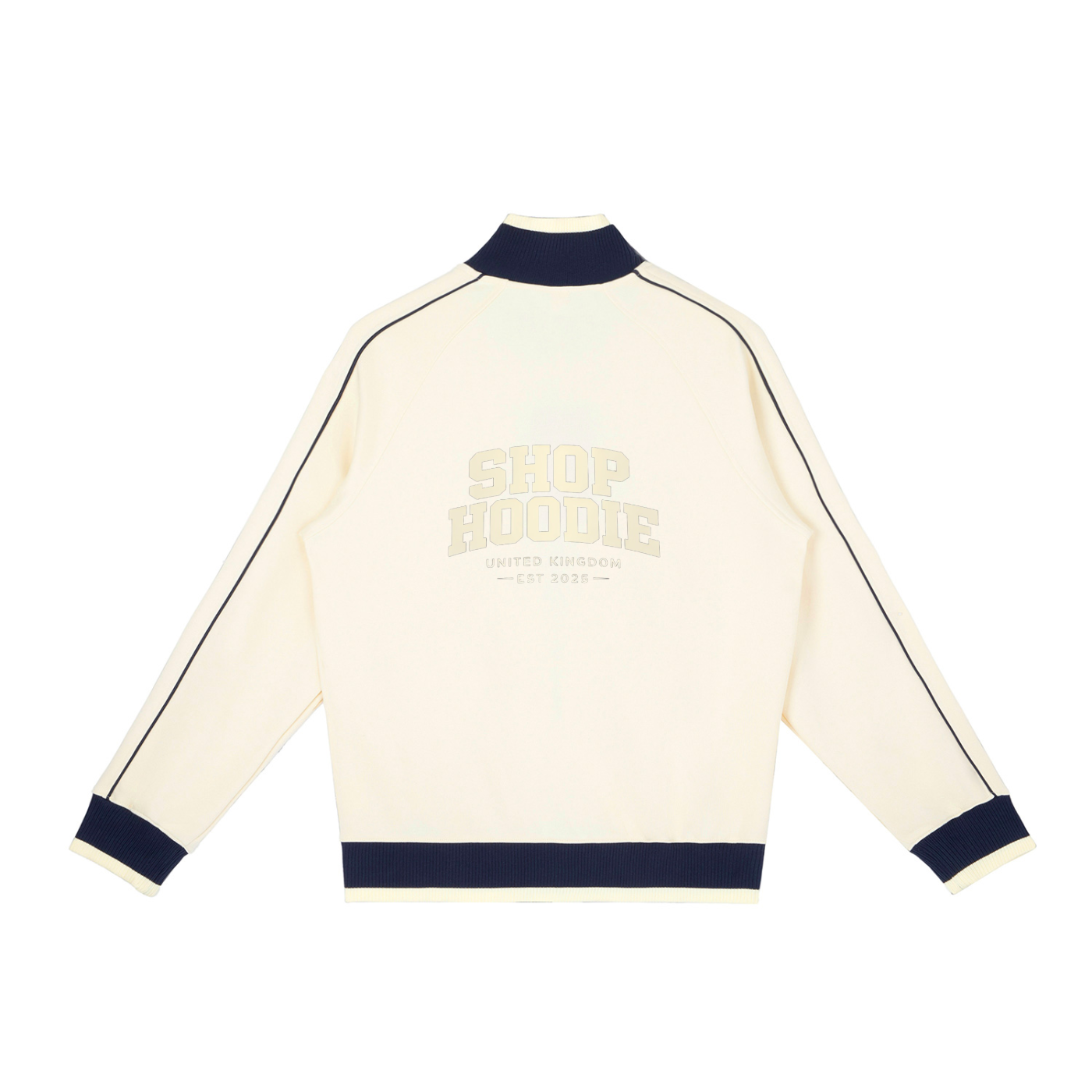 Color Block Raglan Sleeve Zip Track SH Gold Jacket