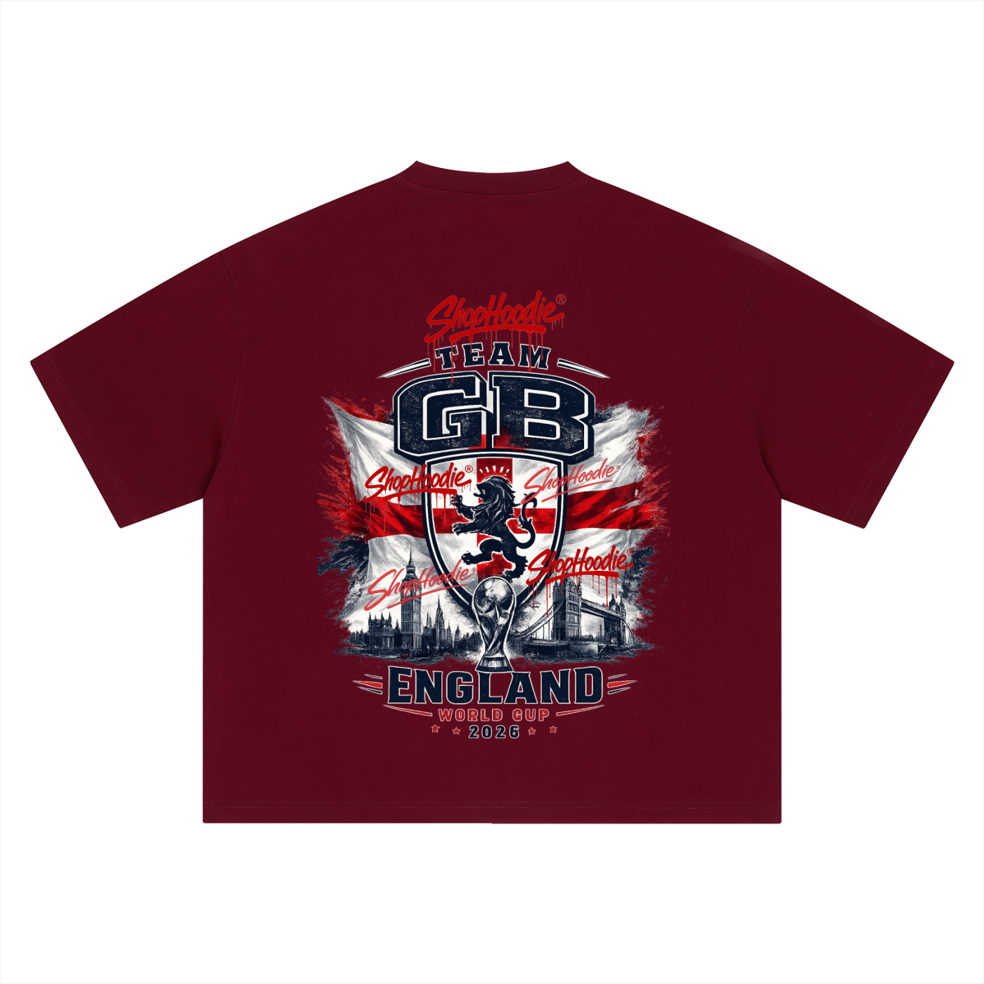 SHOPHOODIE® TEAM GB WORLD CUP 2026 BOXY OVERSIZED T-SHIRT
