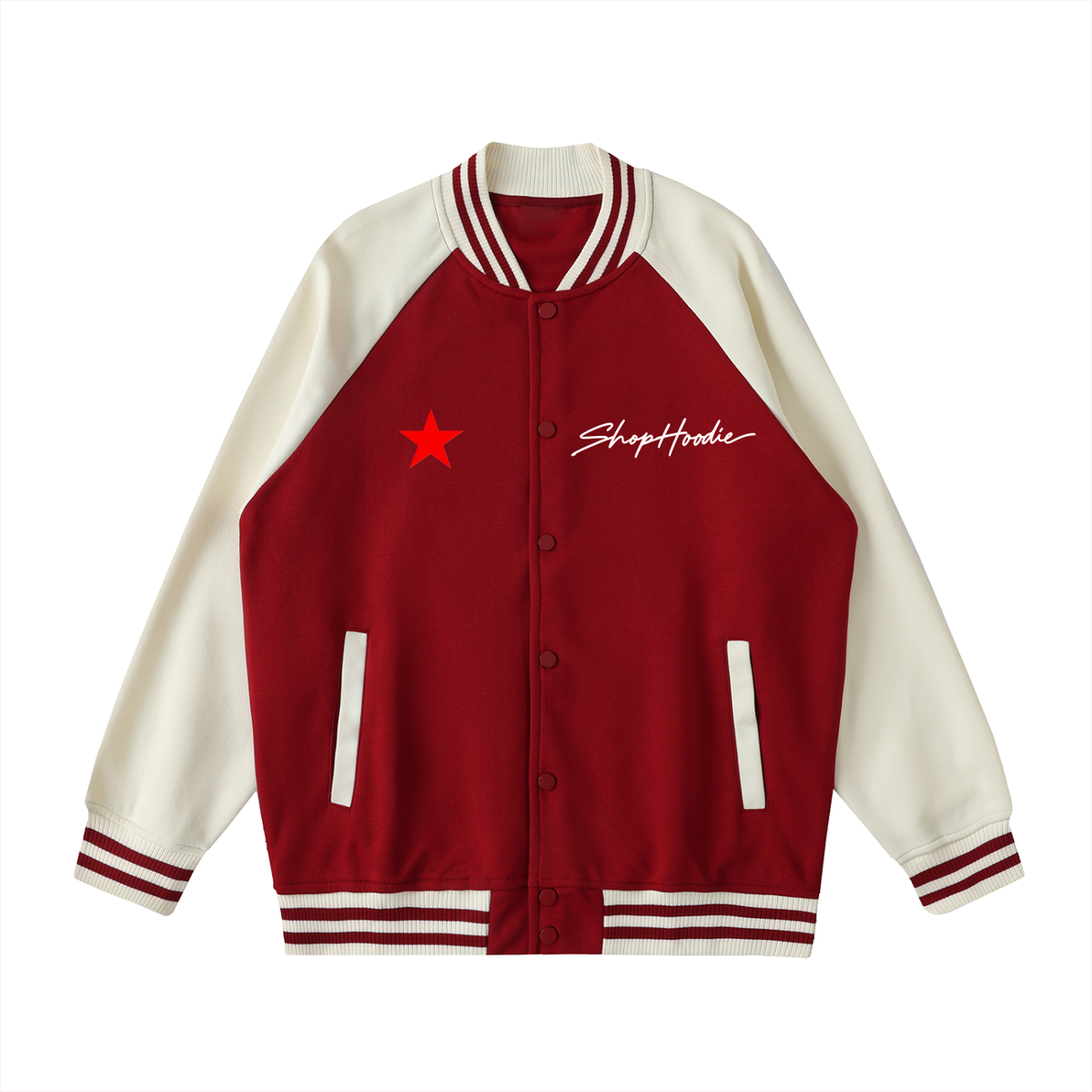 SHOPHOODIE® AVANT SH SIGNATURE Two-Tone Raglan Varsity Jacket – product image 9