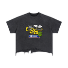 T-shirt Paris vintage à ourlet carré et effet usé par Shop Hoodie