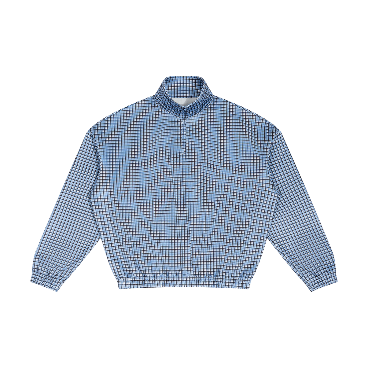 SHOPHOODIE Unisex Plaid Quarter-Zip Sweatshirt