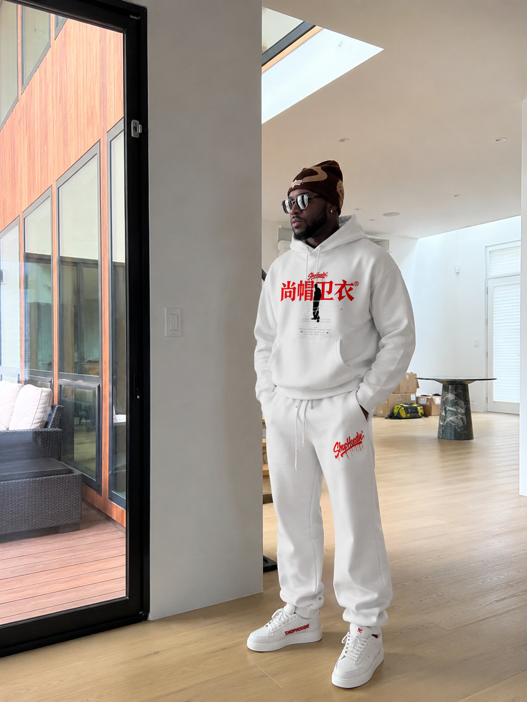 ShopHoodie® Oversize Battle Cross Heavyweight Fleece Hoodie