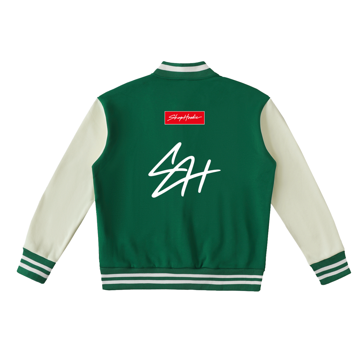 SHOPHOODIE® SH SIGNATURE AVANT Two-Tone Fleeced Varsity Jacket – product image 6