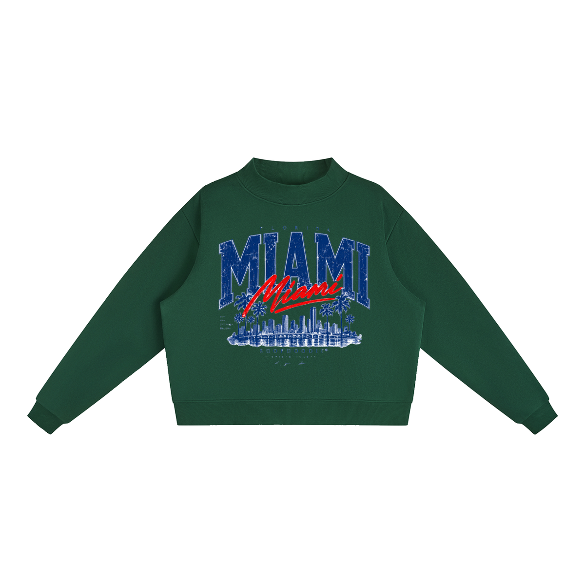 SHOPHOODIE® MIAMI Oversized Fleece Mock-Neck Sweatshirt — 350 GSM — view 17