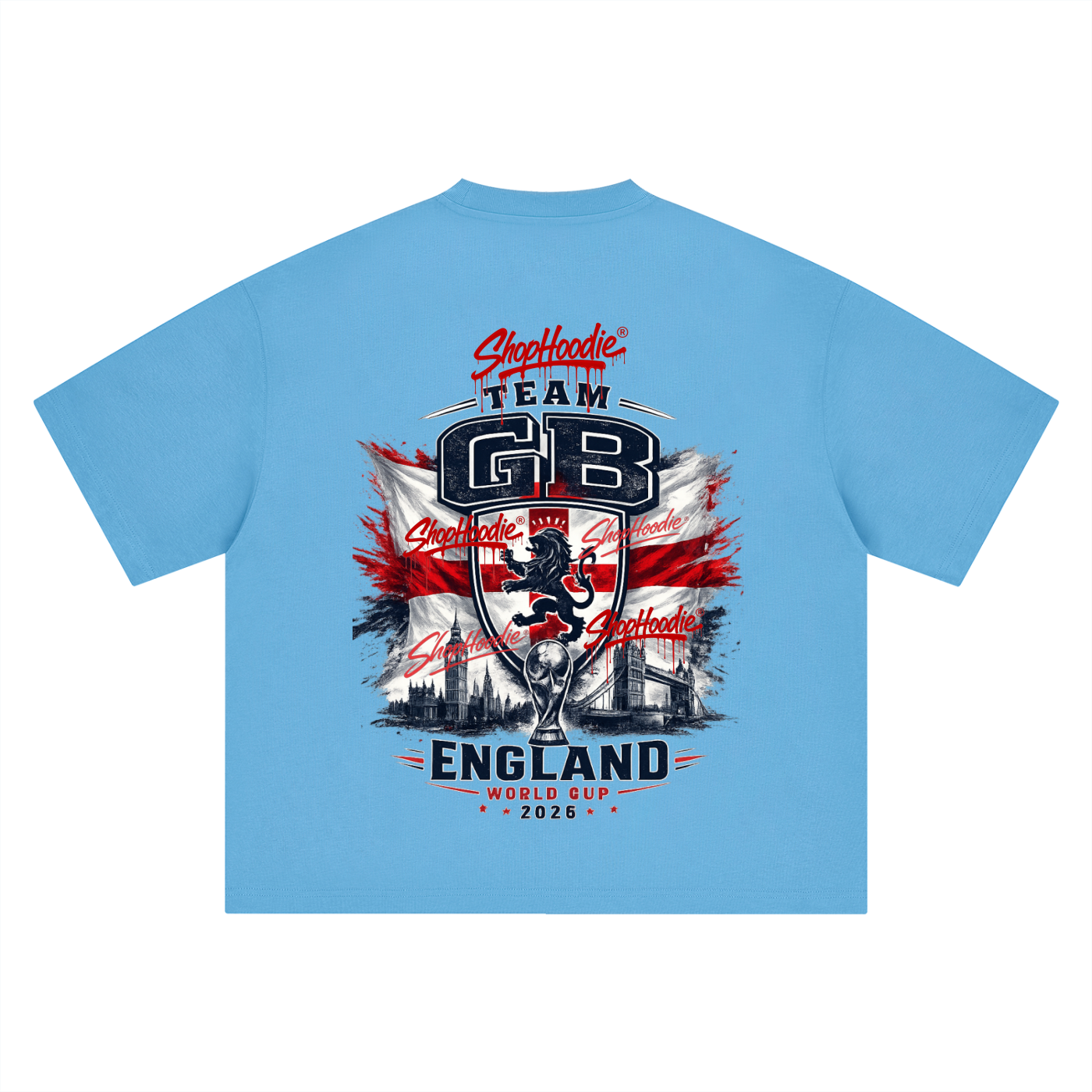 SHOPHOODIE® TEAM GB WORLD CUP 2026 BOXY OVERSIZED T-SHIRT