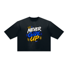 SHOPHOODIE NEVER GIVE UP  Vintage Wash Sunfade Boxy T-Shirt