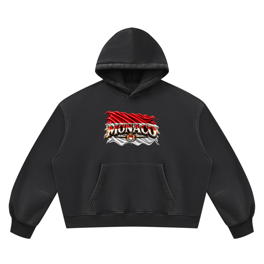 SHOPHOODIE® MONACO Vintage Wash Boxy Hoodie — 390 GSM