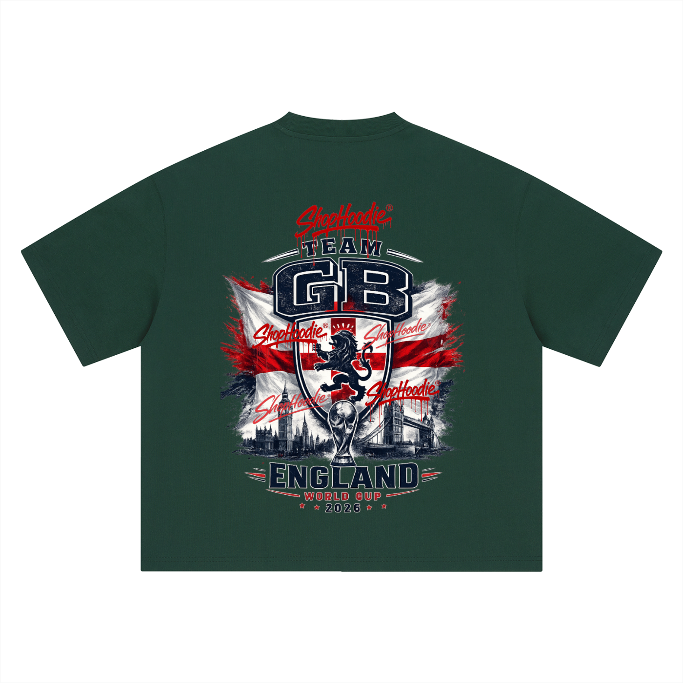 SHOPHOODIE® TEAM GB WORLD CUP 2026 BOXY OVERSIZED T-SHIRT