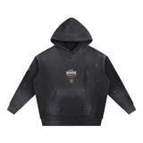 SHOPHOODIE® Vintage Washed Frayed Fleece Hoodie Drop 02 & Side Stripe Straight-Leg Pants Complete Set