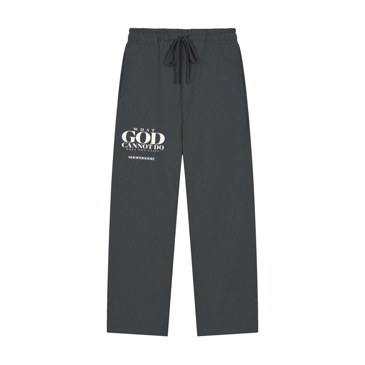 SHOPHOODIE® LONDON Faith 430 GSM heavyweight unisex straight-leg sweatpants — product view 1