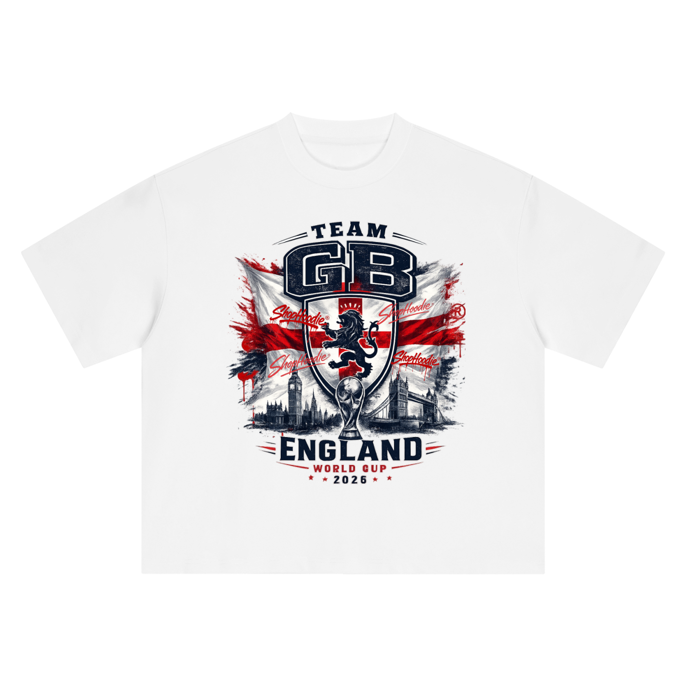 SHOPHOODIE® TEAM GB WORLD CUP 2026 BOXY OVERSIZED T-SHIRT