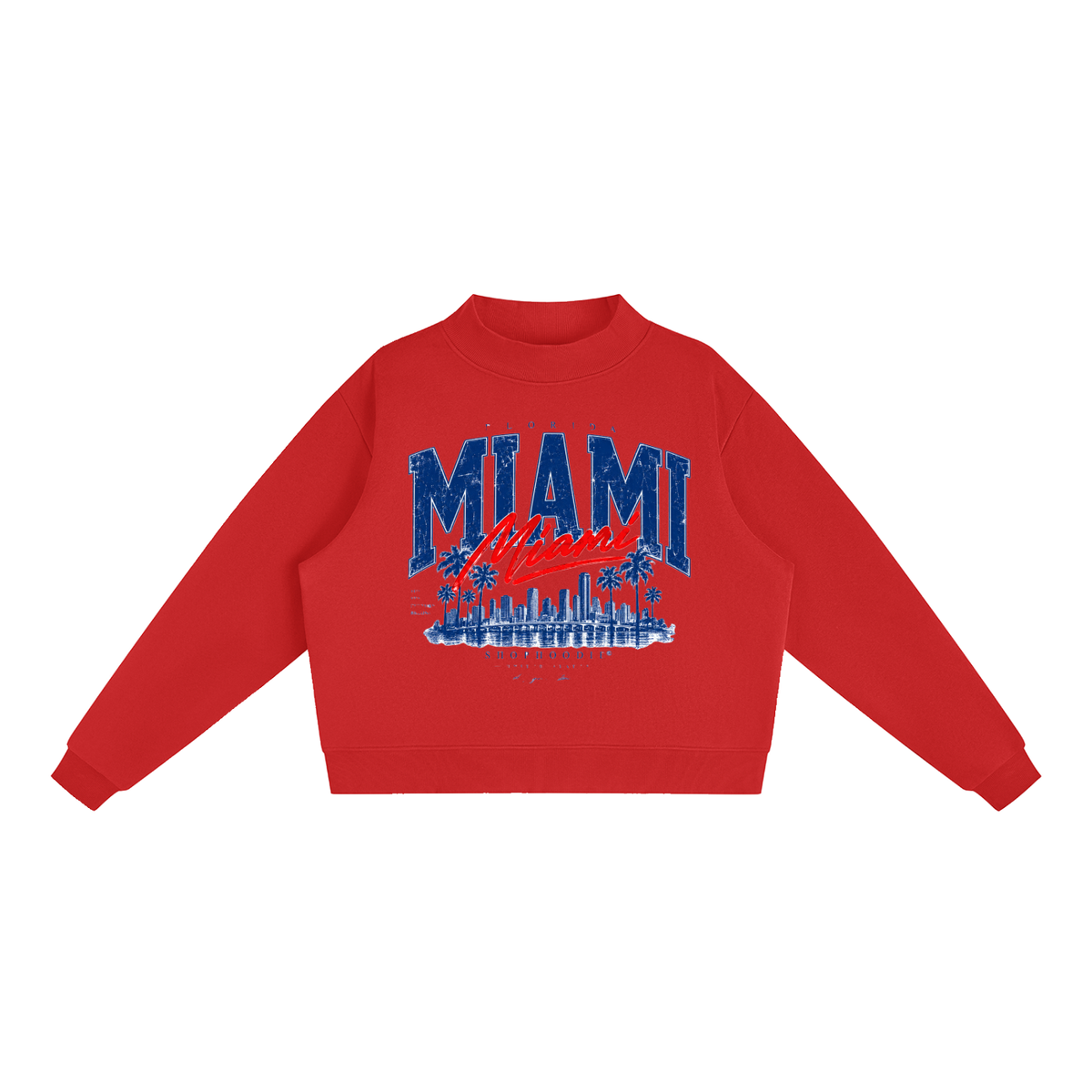 SHOPHOODIE® MIAMI Oversized Fleece Mock-Neck Sweatshirt — 350 GSM — view 19