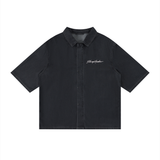 SHOPHOODIE® SIGNATURE Vintage Wash Drop Shoulder Lyocell Shirt — 310 GSM