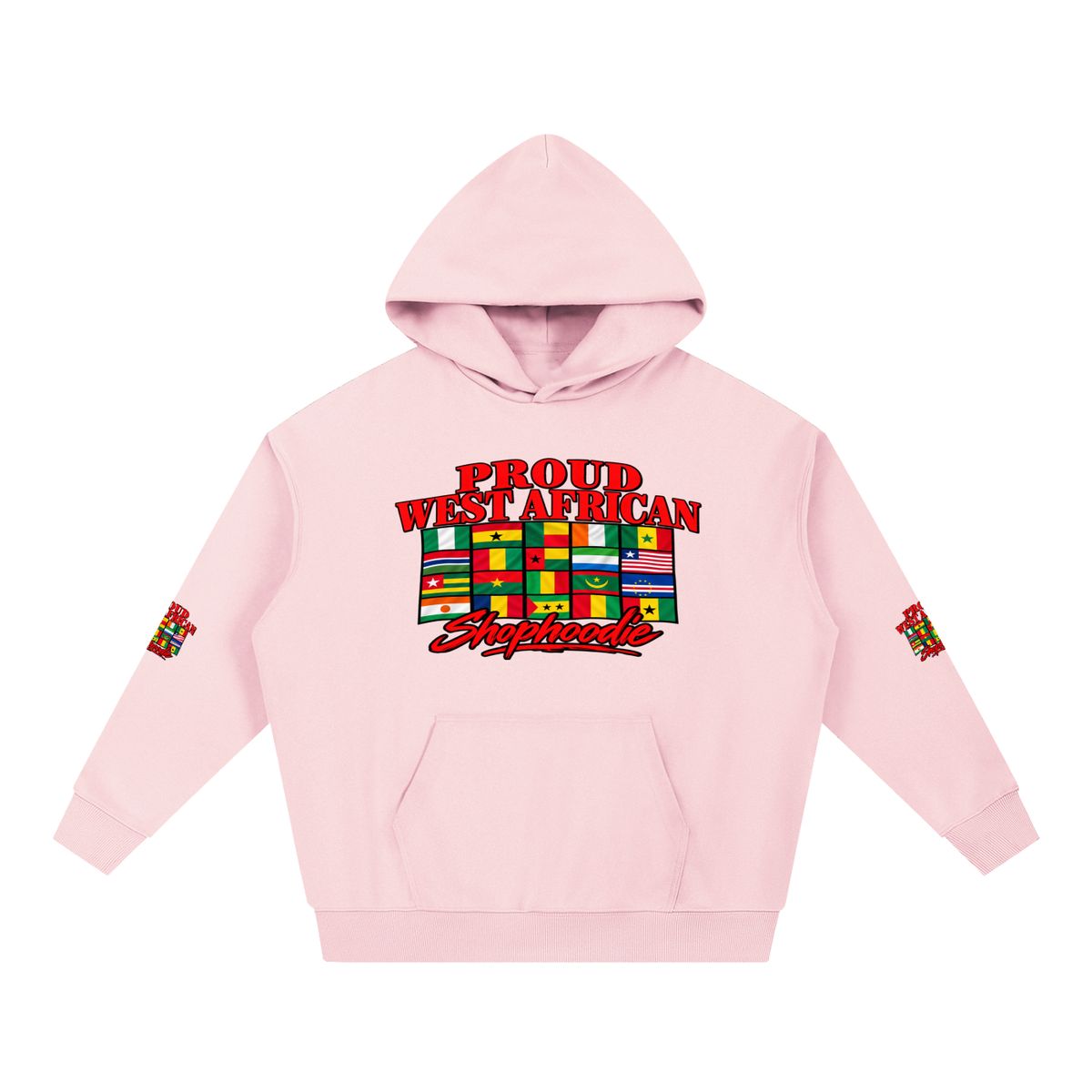 SHOPHOODIE® PROUD WEST AFRICAN heavyweight hoodie — 430 GSM oversized streetwear — product view 9