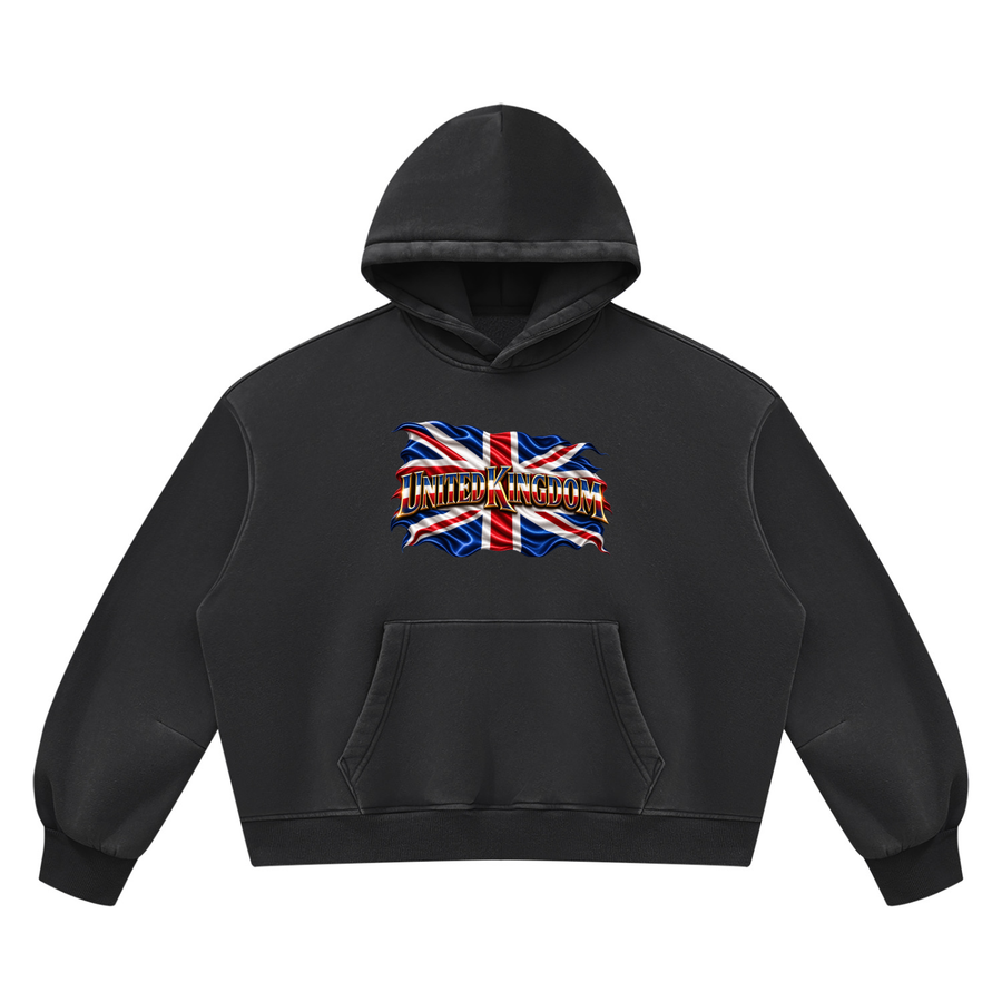 SHOPHOODIE® UNITED KINGDOM Vintage Wash Hoodie — 390 GSM