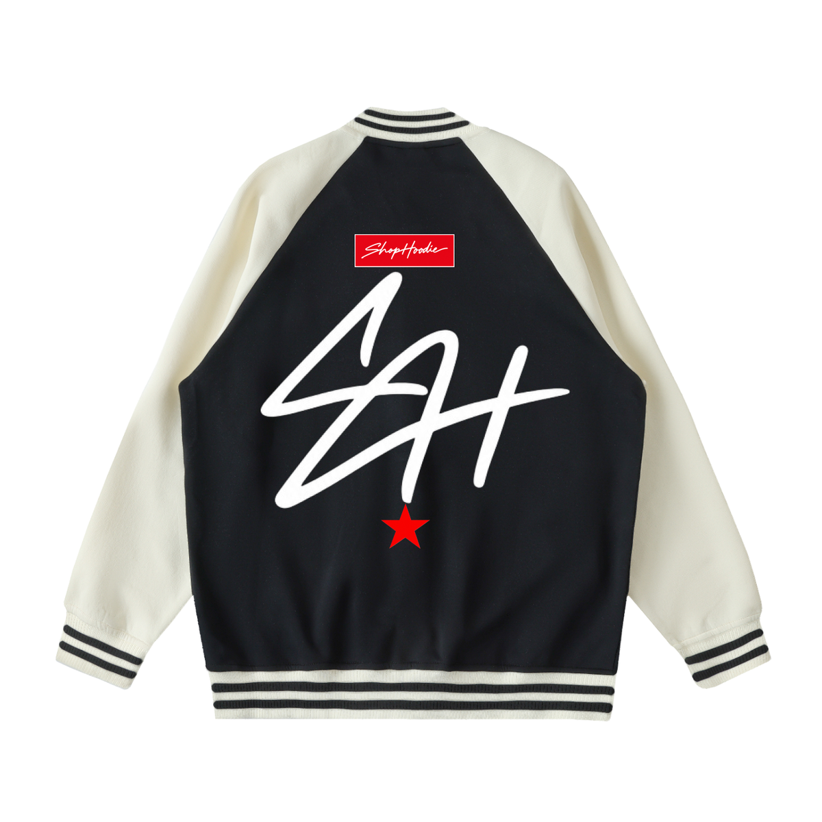 SHOPHOODIE® AVANT SH SIGNATURE Two-Tone Raglan Varsity Jacket – product image 2