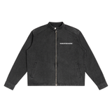 SHOPHOODIE® Unisex Vintage Washed Denim Zip Jacket — 330 GSM