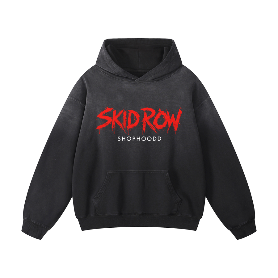 SHOPHOODIE® SHOPHOODD™ Skid Row Heavyweight Sunfade Oversized Hoodie — 400 GSM