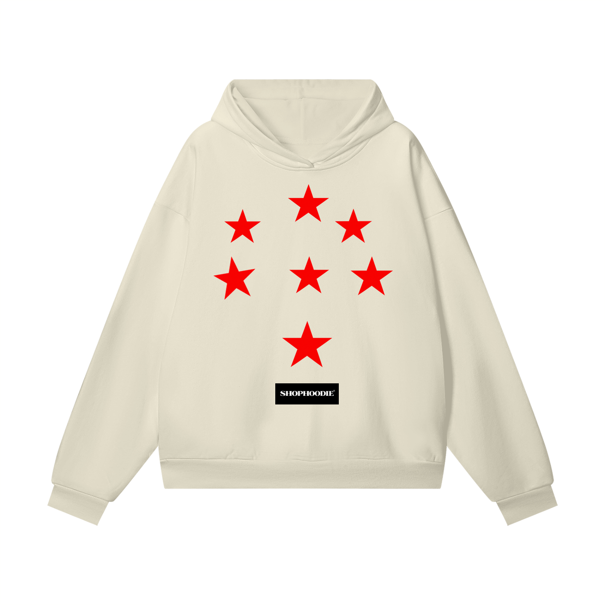 SHOPHOODIE® LONDON AVANT DIMENSION 460 GSM unisex oversized heavyweight hidden-pocket fleece hoodie — image 5