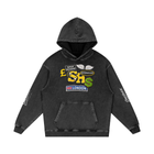 Snow Washed Loose Cotton  Founder's AOP London Hoodie By Shop Hoodie