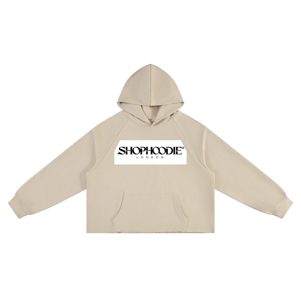SHOPHOODIE® LONDON DROP 01 Vintage Wash Raw Edge Boxy Hoodie — 350 GSM — view 5