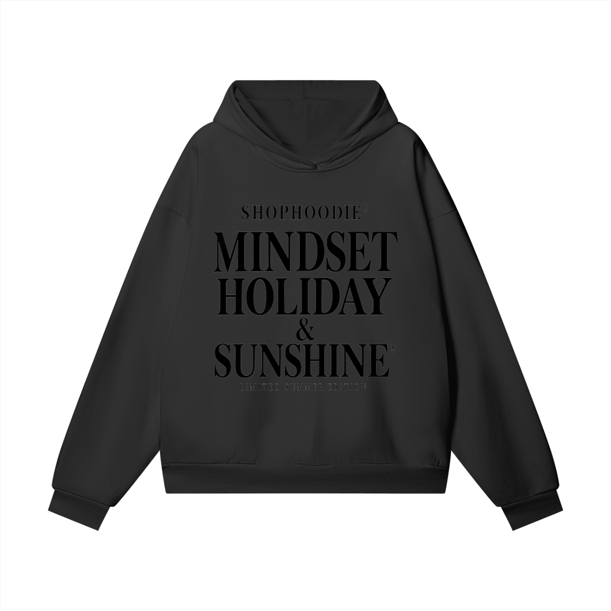 SHOPHOODIE® LONDON Mindset Holiday and Sunshine 460 GSM heavyweight unisex oversized fleece hoodie — image 3