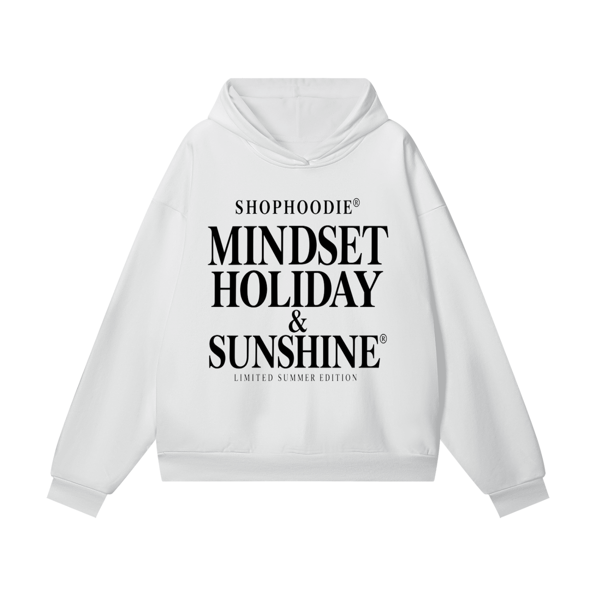 SHOPHOODIE® LONDON Mindset Holiday and Sunshine 460 GSM heavyweight unisex oversized fleece hoodie — image 1