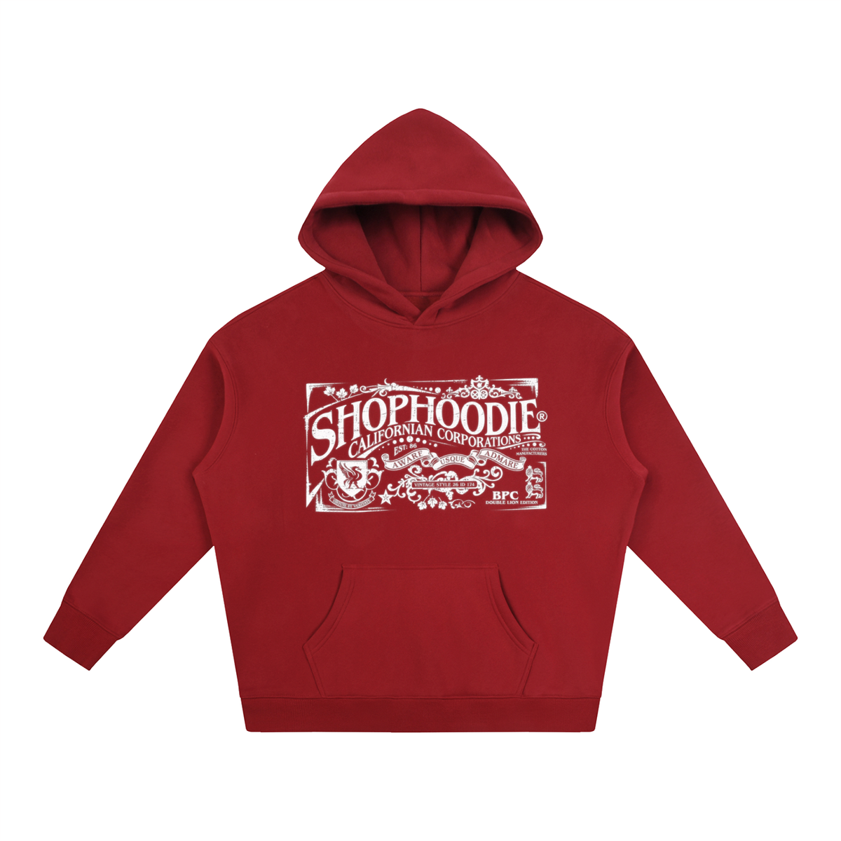 SHOPHOODIE® CALIFORNIA VARNAGE Oversized Fleeced Hoodie — 350 GSM