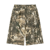SHOPHOODIE® BLANK Men's Tree Camo Cotton Shorts — 360 GSM