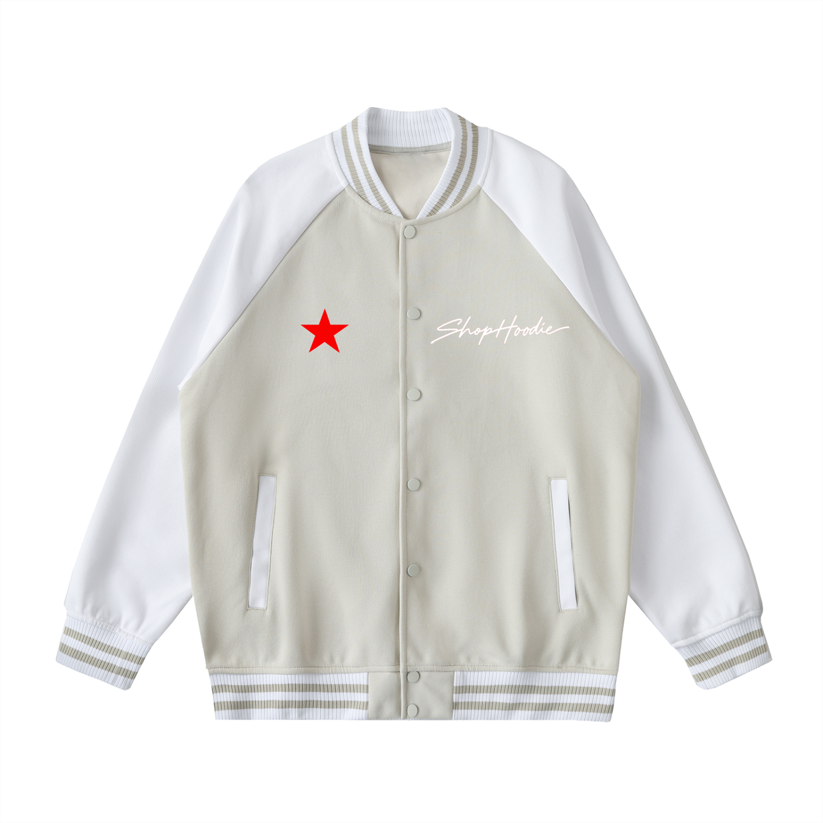 SHOPHOODIE® AVANT SH SIGNATURE Two-Tone Raglan Varsity Jacket – product image 3