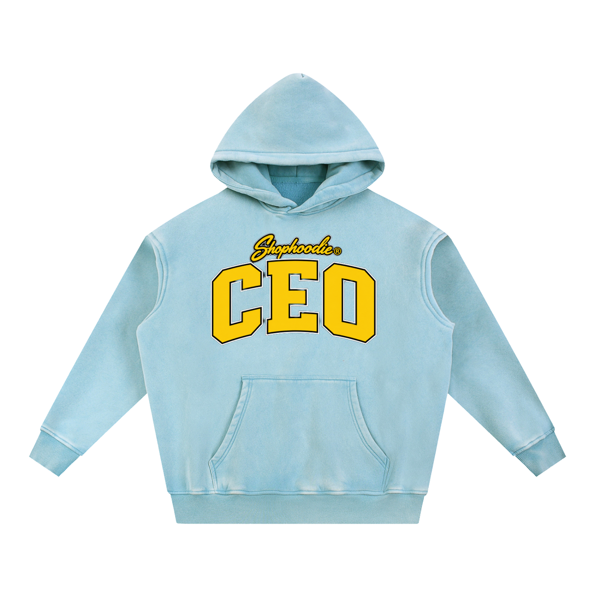 SHOPHOODIE® CEO unisex 355 GSM oversized washed fleece hoodie — product view 7