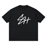 SHOPHOODIE® SH LOGO SIGNATURE Loose Drop-Shoulder T-Shirt — 190 GSM