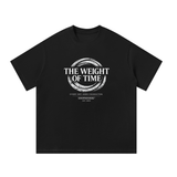 SHOPHOODIE® WEIGHT OF TIME-ON A MISSION Unisex Oversized T-Shirt