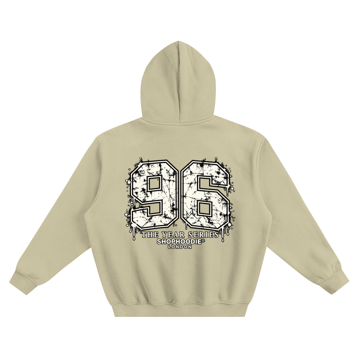 SHOPHOODIE® LONDON 96 Fleeced Boxy Hoodie — premium unisex streetwear — view 6