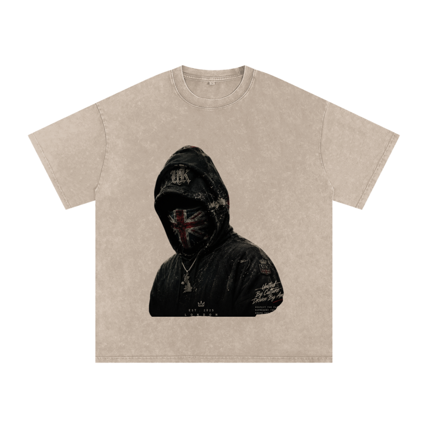 Snow Washed Oversized Cotton T-Shirt