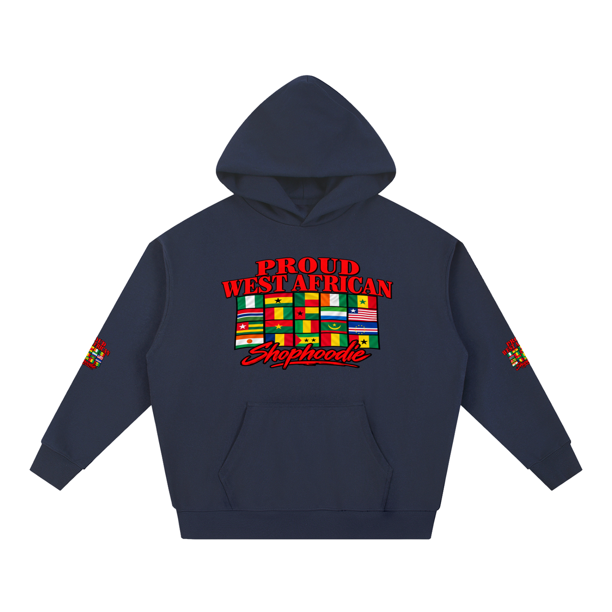 SHOPHOODIE® PROUD WEST AFRICAN heavyweight hoodie — 430 GSM oversized streetwear — product view 25