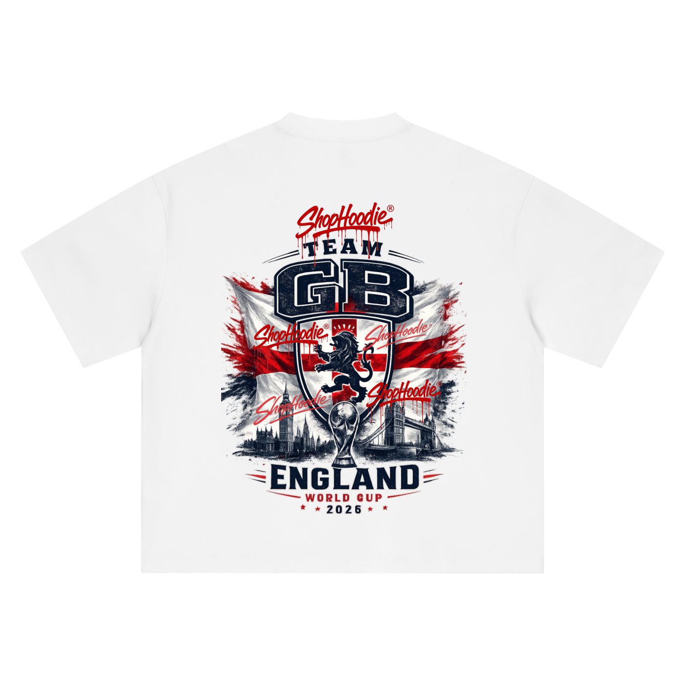 SHOPHOODIE® TEAM GB WORLD CUP 2026 BOXY OVERSIZED T-SHIRT
