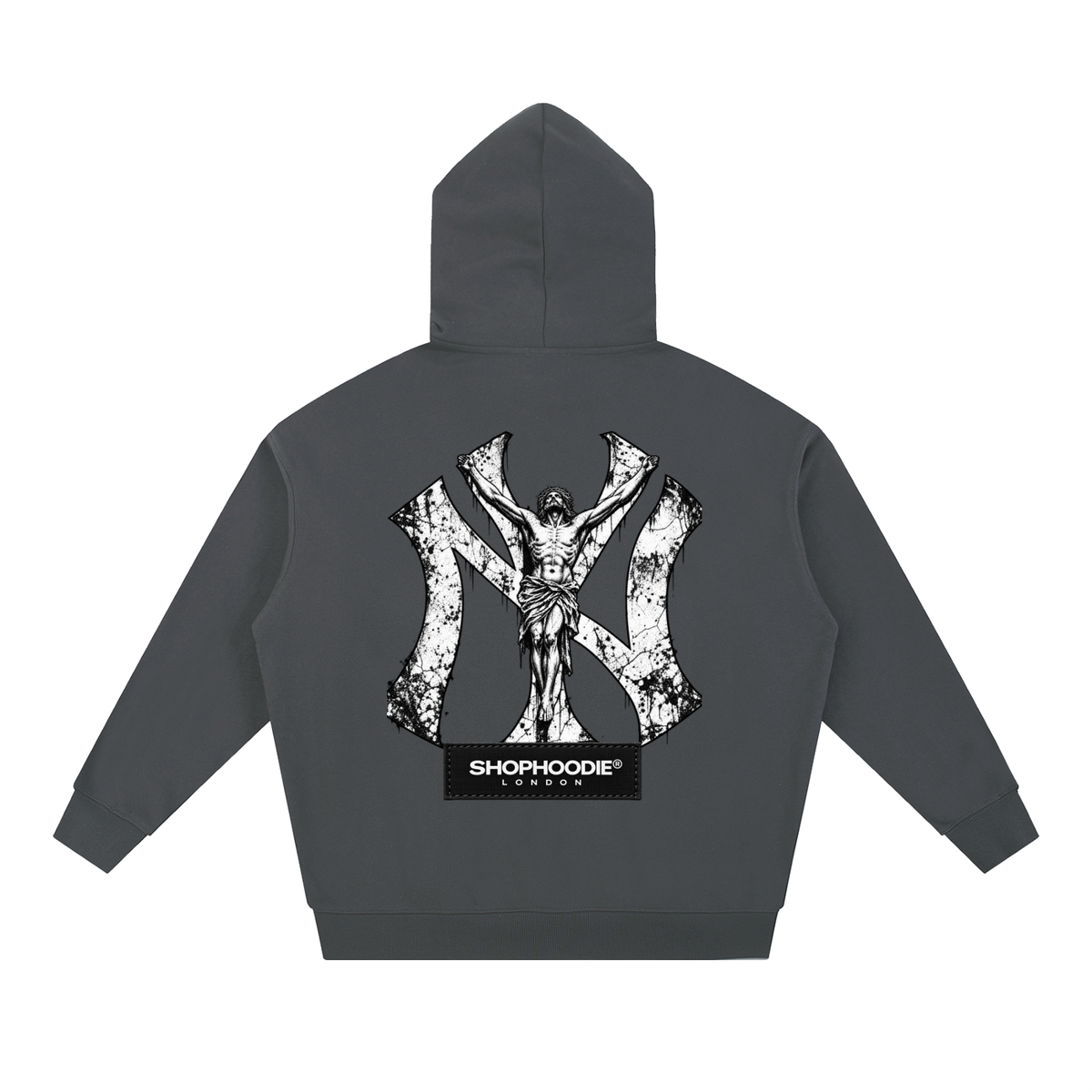SHOPHOODIE® LONDON AVANT NY 430 GSM oversized heavyweight hoodie — product photograph 12