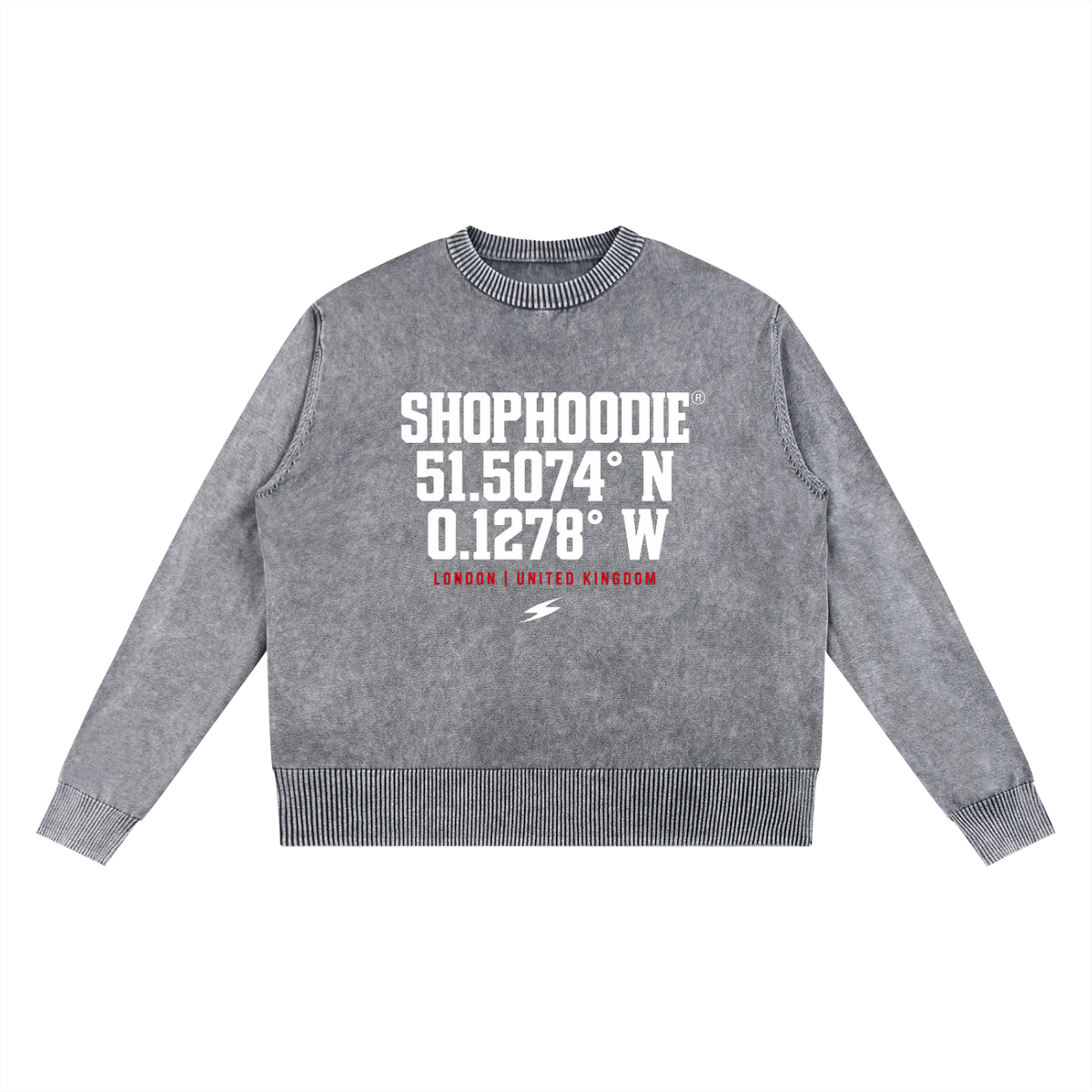 SHOPHOODIE® LONDON COORDINATE Mineral Wash Oversized Crewneck Sweatshirt — 285 GSM — product image 3