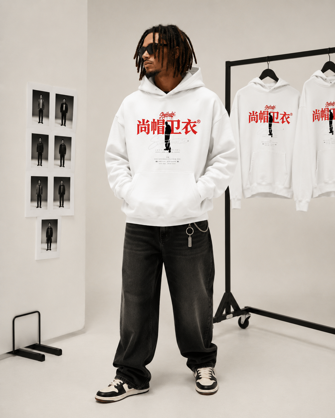 ShopHoodie® Oversize Battle Cross Heavyweight Fleece Hoodie