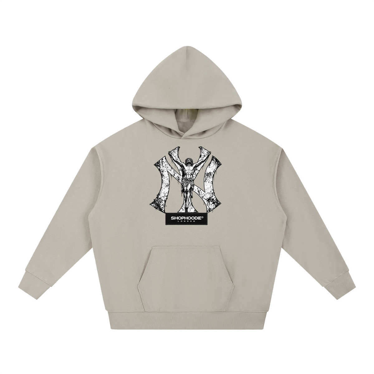 SHOPHOODIE® LONDON AVANT NY 430 GSM oversized heavyweight hoodie — product photograph 7