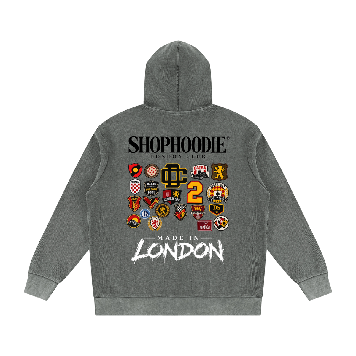 SHOPHOODIE® SHOPHOODD™ Made in London 340 GSM mineral wash oversized unisex hoodie — product image 8