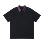 SHOPHOODIE Contrast Collar Raglan Polo Shirt