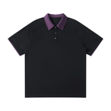 SHOPHOODIE® BLANK Contrast Collar Raglan Polo Shirt — 220 GSM