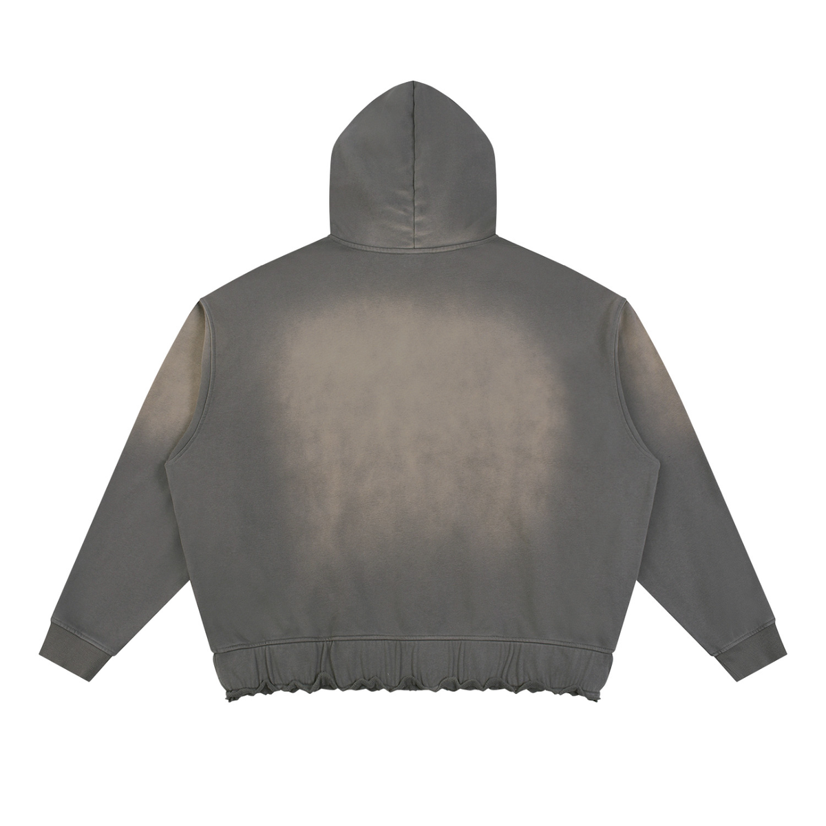 SHOPHOODIE LONDON BLANK 370 GSM unisex sunfade ripped boxy hoodie – product image 10