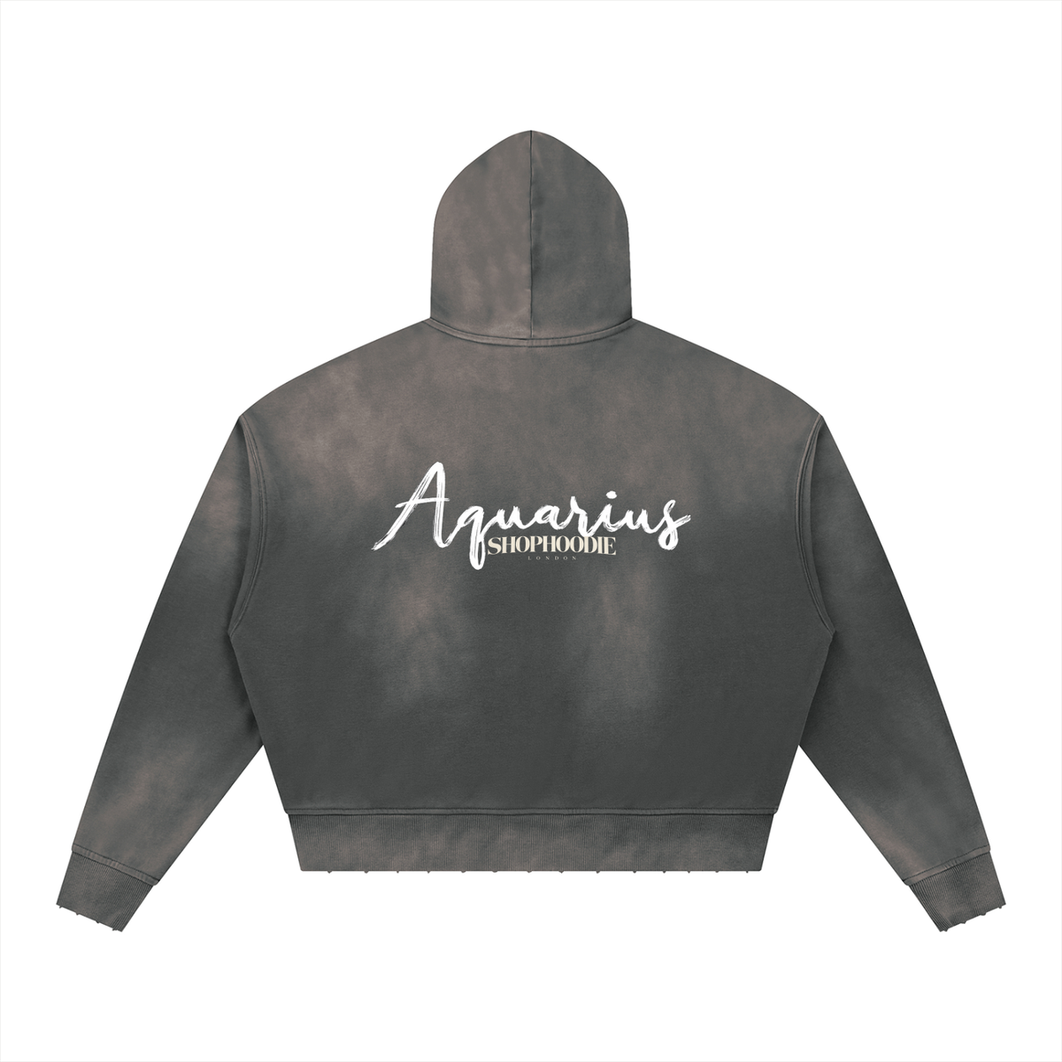 SHOPHOODIE® LONDON AQUARIUS 370 GSM sunfade distressed boxy hoodie — product image 8