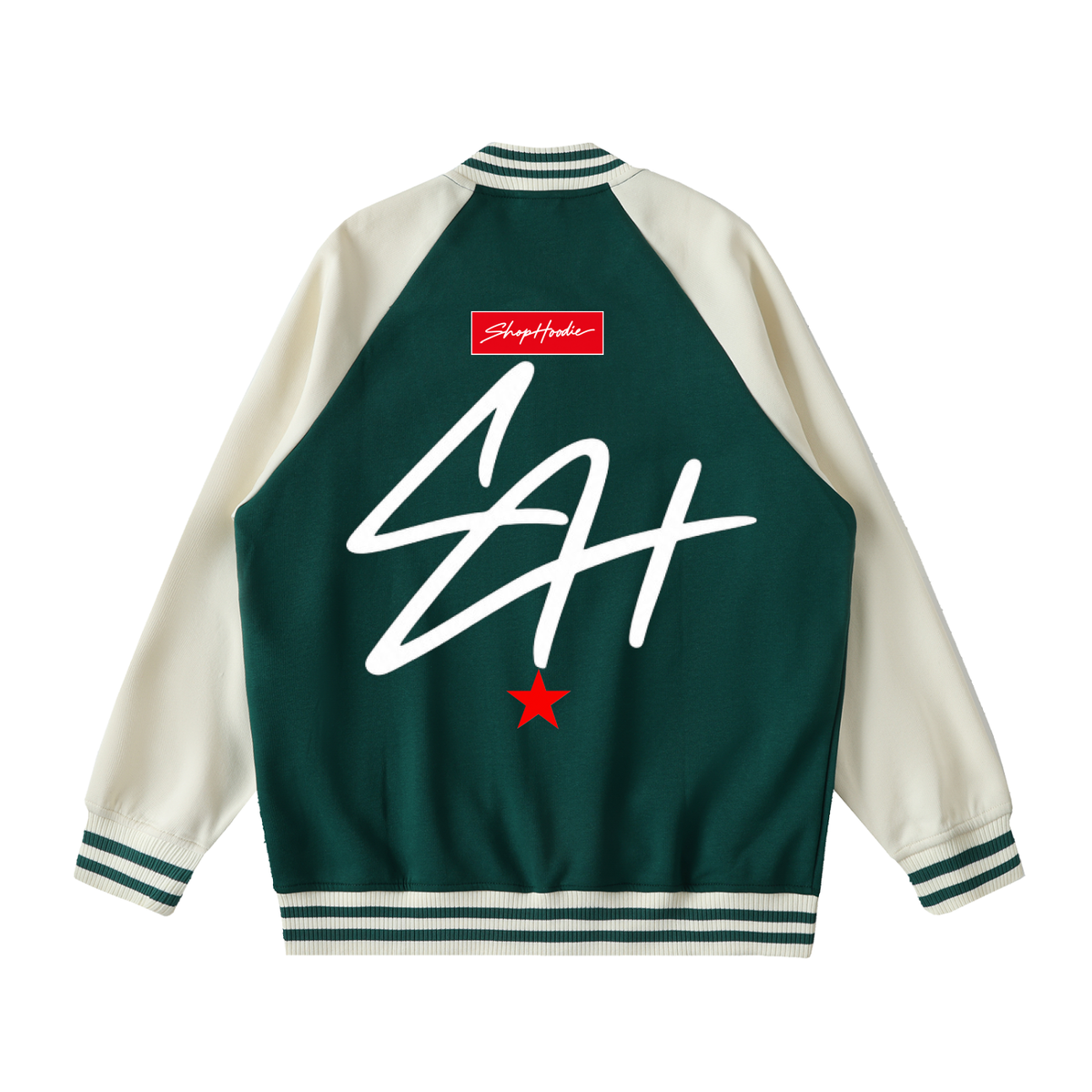 SHOPHOODIE® AVANT SH SIGNATURE Two-Tone Raglan Varsity Jacket – product image 8