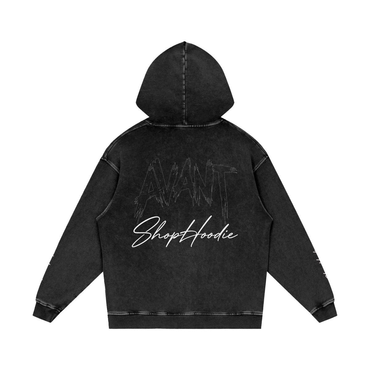 SHOPHOODIE® AVANT Authentic Snow Washed Hoodie — top half of this complete set, second view