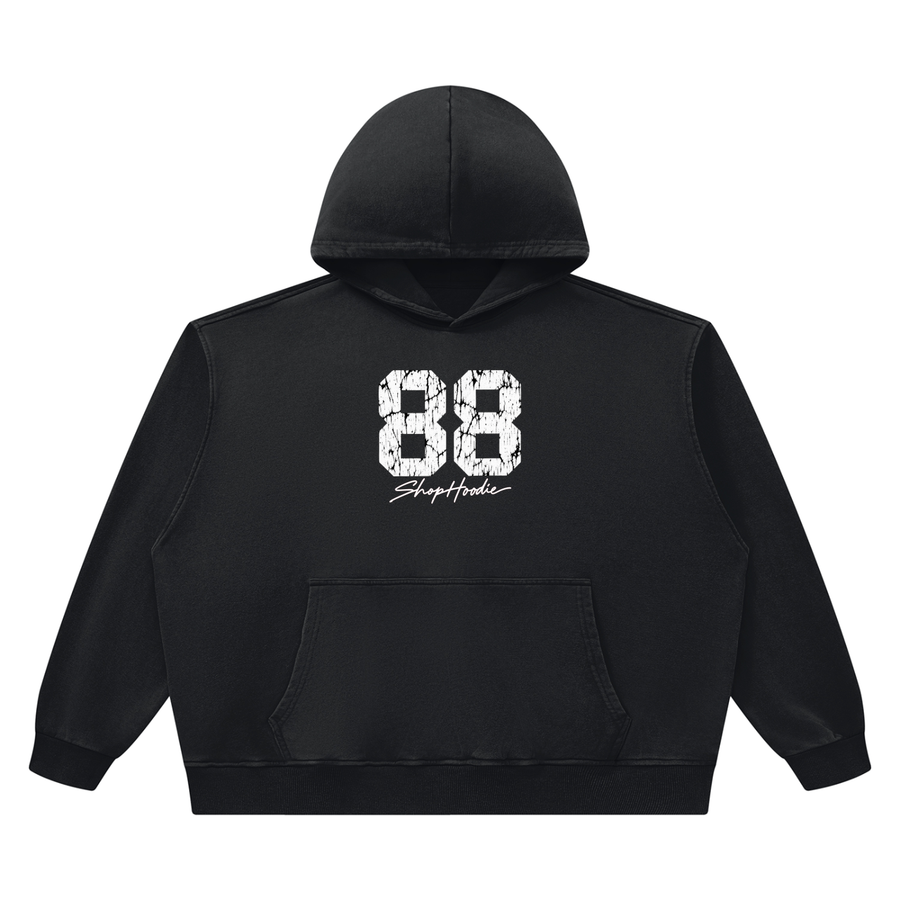SHOPHOODIE® 88 DROP 1 Heavyweight Vintage Wash Boxy Hoodie — 420 GSM